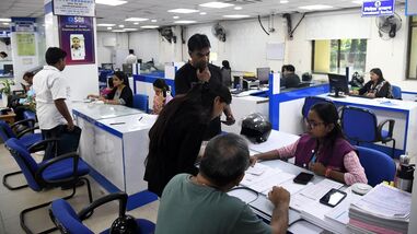 Bank strike on 28, 29, 30 September deferred; salaried individuals to get money in account as usual? (Photo by Santosh Kumar/Hindustan Times)