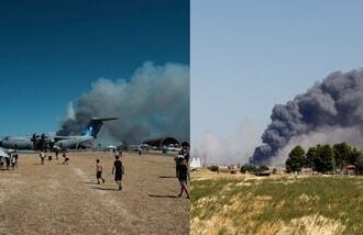 Watch the viral moment when a fighter jet crashed midway during an airshow near Athens.