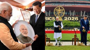 PM Narendra Modi and Chinese President Xi Jinping at Mahabalipuram Summit (L) and BRICS Summit in New Delhi (R).