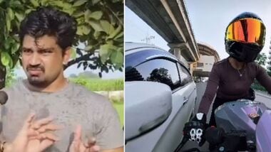 Pictures of Gurugram biker hit-and-run accused (L) and victim (R).