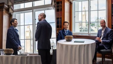 Karan Johar and Prince William in London.