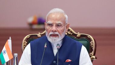 Prime Minister Narendra Modi addresses the open session during the BRICS Summit 2026, in New Delhi, India, on Sunday, September 13, 2026.