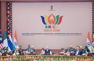 Indian Prime Minister Narendra Modi addresses the open session titled �Resilience, Innovation, Cooperation and Sustainability: Shaping the Future for Inclusive Global Growth� during the BRICS Summit 2026, in New Delhi, India, on Sunday, September 13, 2026. The session focuses on strengthening resilience, fostering innovation, promoting cooperation and advancing sustainable and inclusive global growth. (PMO Photo)