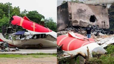 File images of the Air India aircraft that crashed shortly after takeoff in Ahmedabad on 12 June 2025.