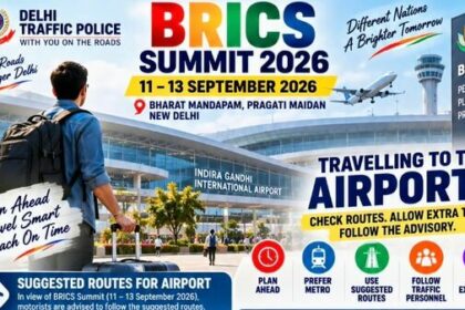 Ahead of the BRICS Summit, numerous traffic restrictions have been set up across Delhi.