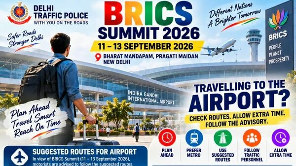 Ahead of the BRICS Summit, numerous traffic restrictions have been set up across Delhi.
