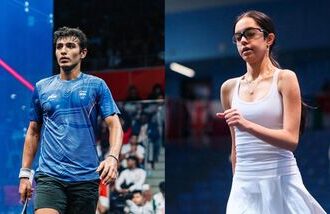 Both Anahat Singh and Abhay Singh (L) lost their respective singles squash gold medal matches at Asian Games 2026.