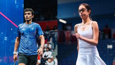 Both Anahat Singh and Abhay Singh (L) lost their respective singles squash gold medal matches at Asian Games 2026.