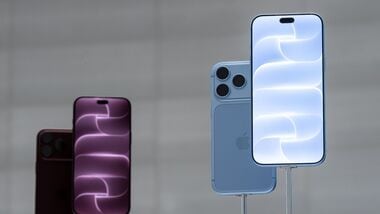 Apple iPhone 18 Pro and Pro Max smartphones during a product unveiling event at Apple Park in Cupertino, California, US, on September 9.
