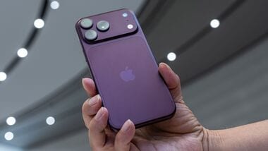 An Apple iPhone 18 Pro Max smartphone during a product unveiling event at Apple Park in Cupertino, California, US, on Wednesday, Sept. 9, 2026. Apple Inc. unveiled the company�s first foldable smartphone during a wide-ranging event Wednesday, betting that a new category can energize growth for its biggest-selling lineup. Photographer: David Paul Morris/Bloomberg