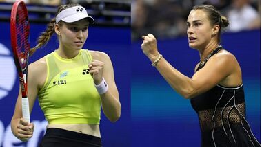 Aryna Sabalenka (R) will face Elena Rybakina in the final of women's singles in the US Open 2026.