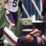 Caleb Williams #18 of the Chicago Bears reacts against the Minnesota Vikings during the third quarter of the game at Soldier Field on September 20, 2026 in Chicago, Illinois.
