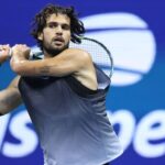 Carlos Alcaraz of Spain in action against Ben Shelton of the United States in US Open 2026.
