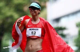 China's Danzeng Quzong' silver medal was upgraded to gold in the Women's Marathon Race Walk at Asian Games 2026.