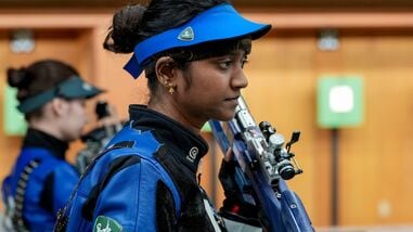 India's Elavenil Valarivan is a part of the Indian shooting team that won silver in the women's 10m air rifle team event.