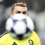Nassr's Portuguese forward #07 Cristiano Ronaldo eyes the ball during the AFC Champions League Elite (ACL) football match between Al-Ain and Al-Nassr at the Azza Bin Zayed stadium in Al-Ain on September 15, 2026. (Photo by Fadel SENNA / AFP)