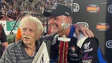 Gary Myers (L) with his son Bert.