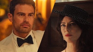 Theo James as Eddie Horniman and Kaya Scodelario as Susan Glass in The Gentlemen 2.