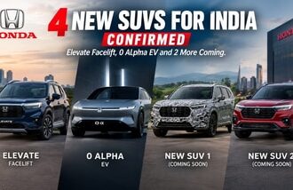 Honda is preparing four new SUVs for India.