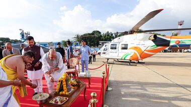 The handover ceremony was attended by Defence Minister Rajnath Singh and Civil Aviation Minister K Rammohan Naidu.