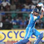 India's Virat Kohli plays a shot during the first one day international cricket match between India and West Indies in Thiruvananthapuram.