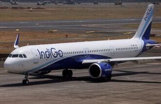 An IndiGo airlines passenger aircraft taxis on the tarmac at Chhatrapati Shivaji International airport in Mumbai, India, May 29, 2023. REUTERS/Francis Mascarenhas/File Photo
