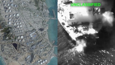 US Central Command said it had hit three Iranian tankers on Saturday