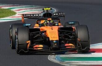 McLaren driver Lando Norris of Britain steers his car during the Italian Formula One Grand Prix race, in Monza, Italy.