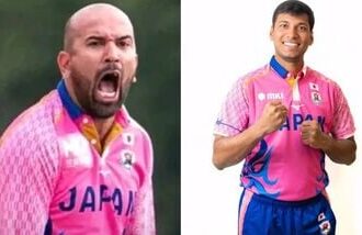 Abhishek Anand (R) and Sabaorish Ravichandran are Indian-origin cricketers who represent Japan at the international level.