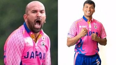Abhishek Anand (R) and Sabaorish Ravichandran are Indian-origin cricketers who represent Japan at the international level.
