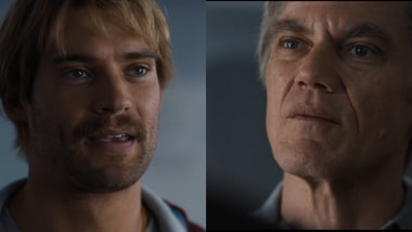 David Corenswet and Michael Shannon in a still from Mr Irrelevant trailer.