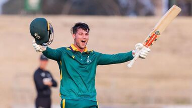Jordan Hermann scored 150 on ODI debut against Namibia.