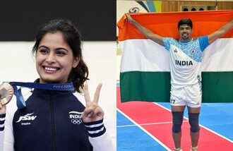 Olympic medallist Manu Bhaker (Left) and India's kabaddi star Pawan Sehrawat will be India's flag-bearers at the Asian Games 2026 opening ceremony.
