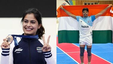 Olympic medallist Manu Bhaker (Left) and India's kabaddi star Pawan Sehrawat will be India's flag-bearers at the Asian Games 2026 opening ceremony.