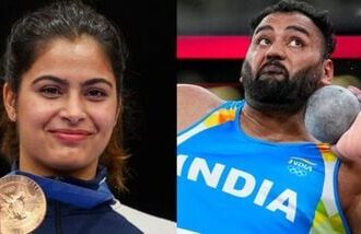 Manu Bhaker (left) and Tajinderpal Singh Toor will be India's flag-bearers at the opening ceremony of the 2026 Asian Games in Nagoya, Japan.