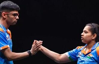 Manush Shah and Diya Chitale settled for bronze after they lost to China's Sun Yingsha and Wang Chuqin in the table tennis mixed doubles semifinal at the 2026 Asian Games in Nagoya.
