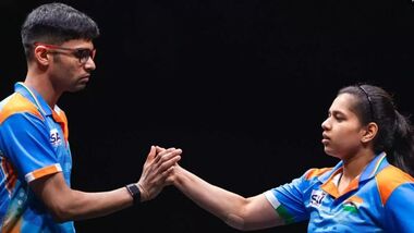 Manush Shah and Diya Chitale settled for bronze after they lost to China's Sun Yingsha and Wang Chuqin in the table tennis mixed doubles semifinal at the 2026 Asian Games in Nagoya.