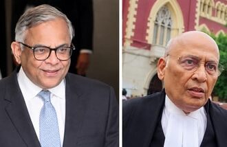 Senior Advocate Abhishek Manu Singhvi(Left) and N Chandrasekaran(Right)