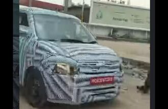Maruti Suzuki Wagon R facelift has been spotted testing in India.