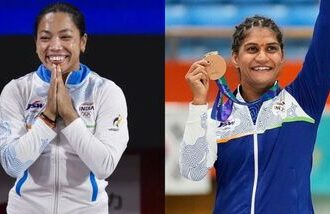 Mirabai Chanu (Left) and Suhika Tariyal are among India's first-time medallists at the Asian Games.