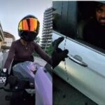 Woman biker dragged on Gurugram road after car allegedly rams her sports bike