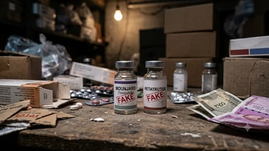 India’s weight-loss drug boom is fuelling a growing market for fake and unauthorised medicines. Counterfeit Mounjaro, heavily discounted injections and even unapproved obesity drugs are being offered to consumers (AI generated image)