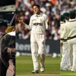 (L) Police officers at Eastney beach, Portsmouth, where hundreds of protesters gathered on Sunday, leaving tensions high in the Hampshire city; (C) Pakistan's Mohammad Abbas reacts after not taking a wicket on day one of the third test match between England and Pakistan at Edgbaston cricket ground in Birmingham, central England, on September 9, 2026. (R) Pakistan's Razaullah celebrates taking the wicket of England's Emilio Gay on day one of the third test match between England and Pakistan at Edgbaston cricket ground in Birmingham, central England, on September 9,