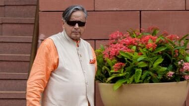 New Delhi: Congress MP Shashi Tharoor during the Monsoon session of Parliament, in New Delhi, Monday, July 20, 2026. (PTI Photo/Shahbaz Khan)(PTI07_20_2026_000626A)