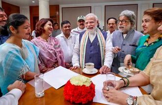 New Delhi: Prime Minister Narendra Modi meets NDA MPs, including rebel TMC MPs who joined NCPI, at his residence, in New Delhi, Friday, Aug. 7, 2026.
