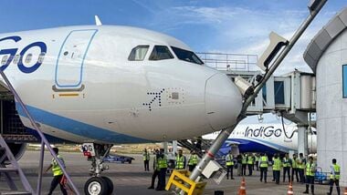 IndiGo flight suffers tail strike during second landing attempt at Bengaluru’s Kempegowda International Airport. (PTI Photo)(PTI09_04_2026_000044B)