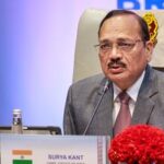 New Delhi: Chief Justice of India Surya Kant during a meeting with the senior judicial leaders from BRICS member states and partner countries on the second day of the BRICS Chief Justices' Forum, in New Delhi, Saturday, Sept. 5, 2026. (PTI Photo)(PTI09_05_2026_000376B)