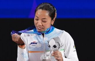 India's Mirabai Chanu won a silver medal in the women's 49kg weightlifting category at the 2026 Asian Games in Nagoya on Wednesday.
