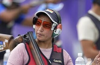 India's Aashima Ahlawat was part of the women's trap shooting team that won silver at the 2026 Asian Games in Nagoya.