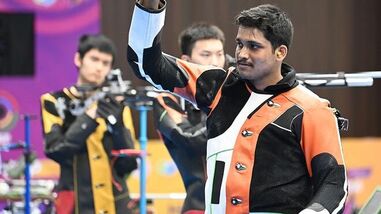 Rudrankksh Patil was a part of the Indian trio that won men's 10 m air rifle team event silver at Asian Games 2026.